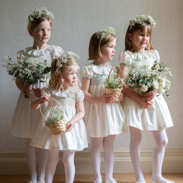 Diana Special Occasion Dress with Lily of the Valley Hand Smocking