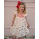Indira Gandhi Flutter Dress Mon Cherry Cotton with a La Mode Hand Smocking