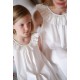 Memo Press x Smock London Girls Alice Dress Moonstone with Yellow Rose Hand Smocking Memo Press x Smock London Girls Alice Dress Moonstone with Yellow Rose Hand Smocking