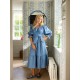 Ada Lovelace Dress Chambray with Berries and Cream Hand Smocking