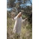 Nightingale Women's Dress Cloud Puff Plumetti with Ivory Hand Smocking Nightingale Women's Dress Cloud Puff Plumetti with Ivory Hand Smocking