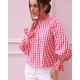 Shelley Blouse Raspberry Gingham with Milk Hand Smocking Edition 20